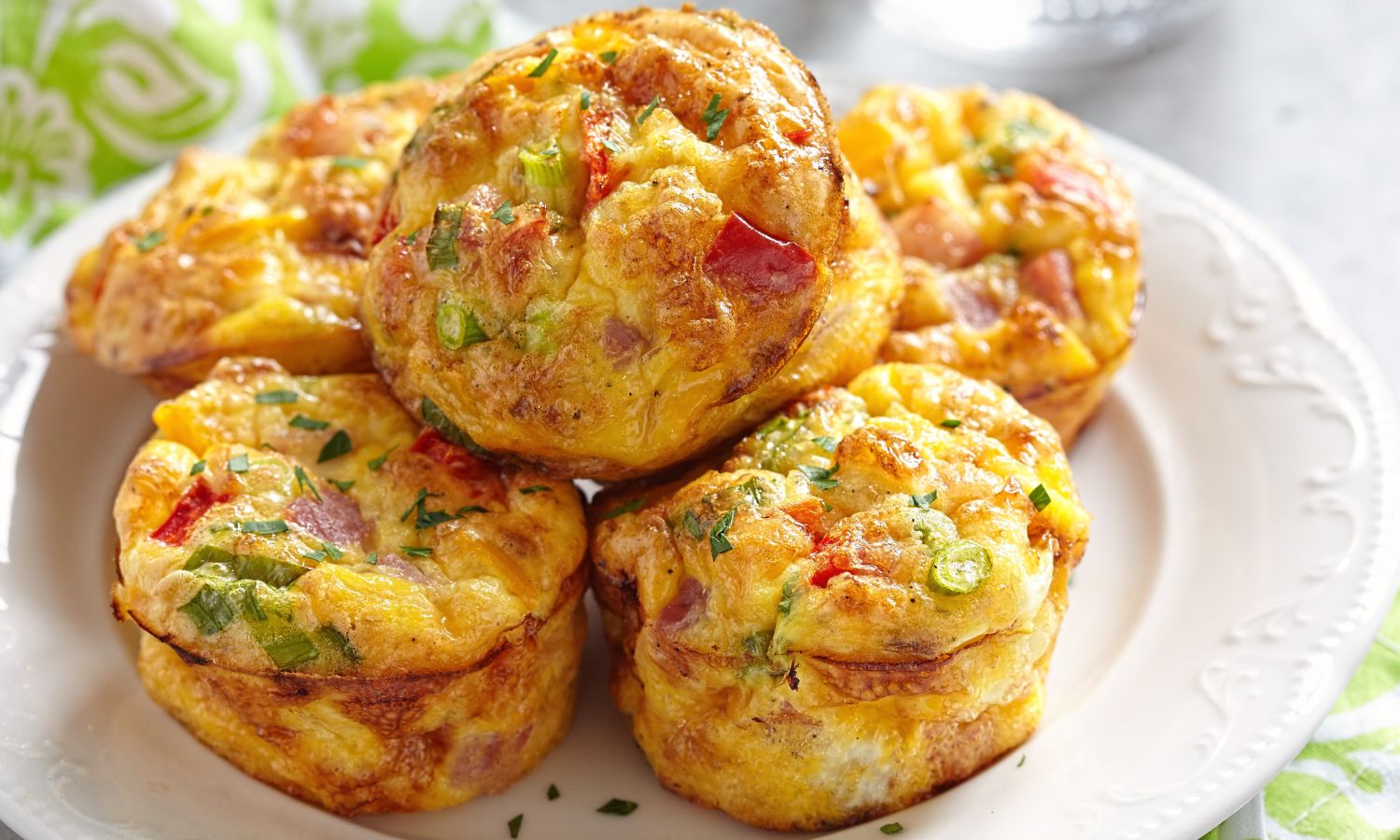 Plate of veggie egg cups