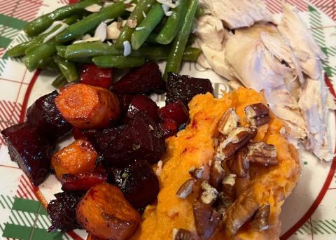 Honey roasted beets and carrots
