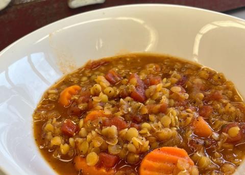 Budget-friendly lentil soup