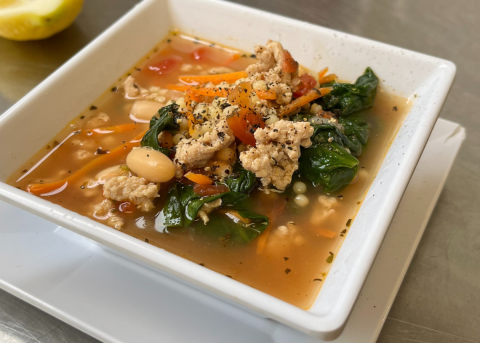 Tuscan chicken noodle soup