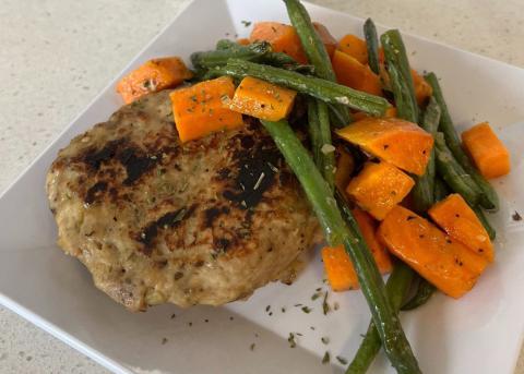 Roasted turkey foil packets