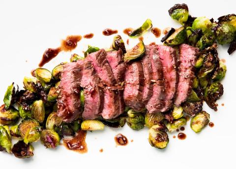 Sheet pan steak with veggies