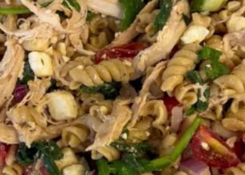 Mediterranean chicken pasta salad