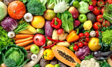 variety of fruits and vegetables on a table